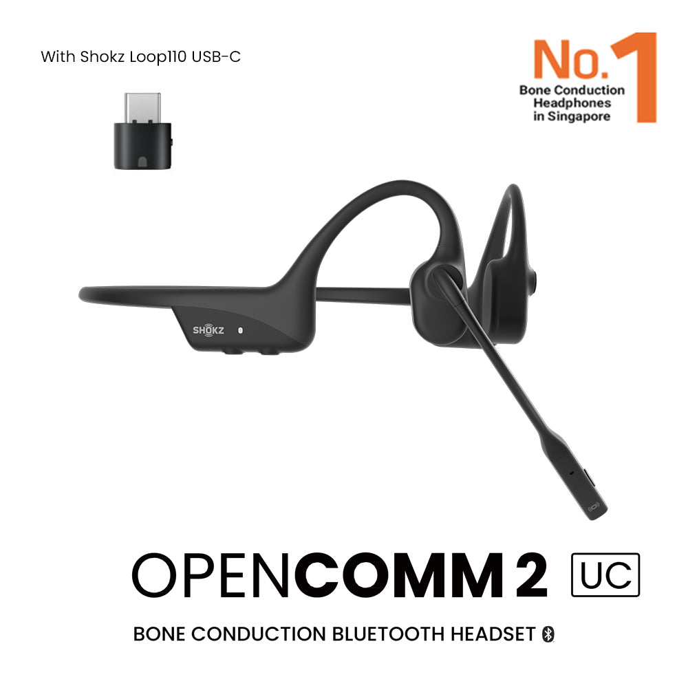 【新品未開封】SHOKZ OPENCOMM 2 UC USB-C OpenComm2 UC Bone Conduction Headset - Best for Work | Shokz